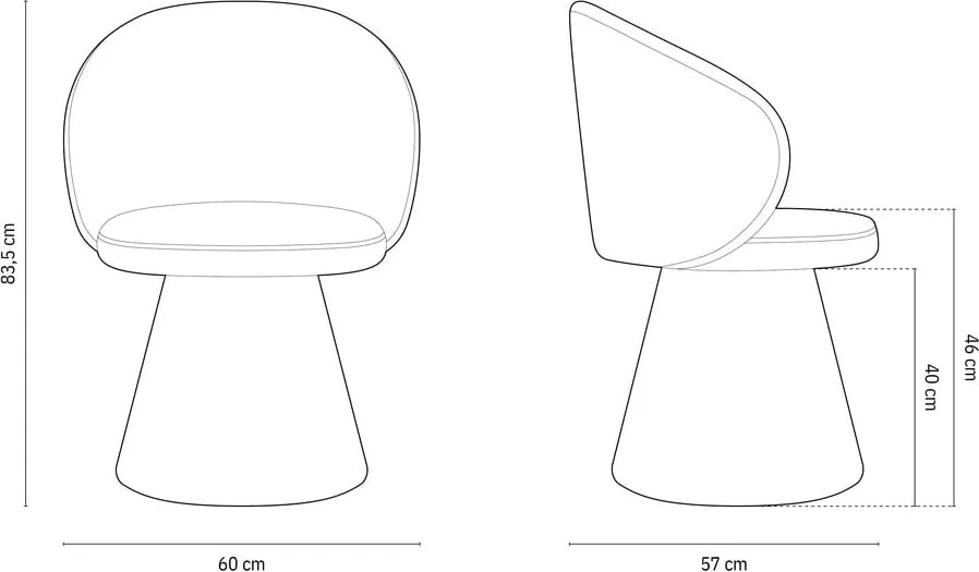 Poltrona beige con rivestimento in velluto Inez – Micadoni