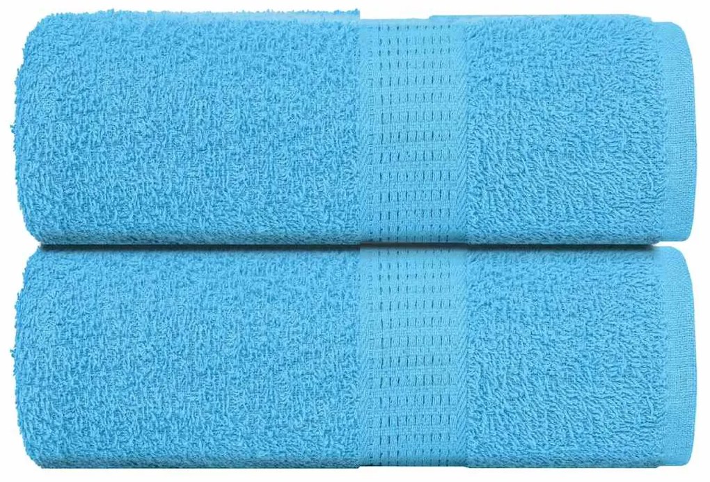 Asciugamani Ospiti 2 Pz Turchesi 30x50 Cm 360 G/m² 100% Cotone /