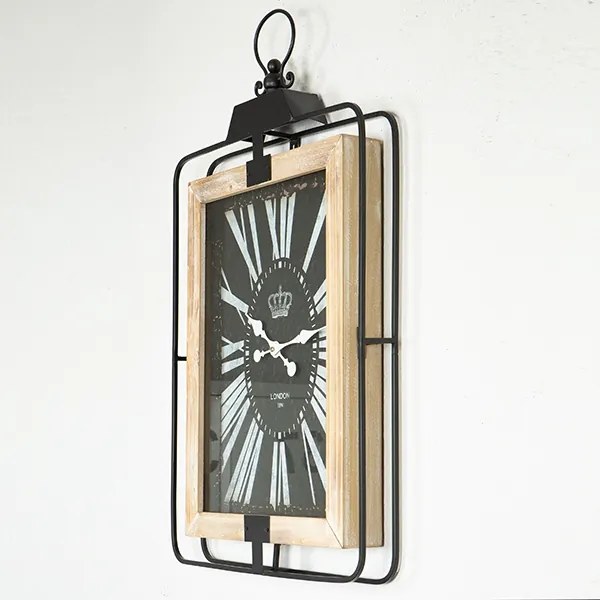 Orologio da parete 1xAA 76x46 beige/nero