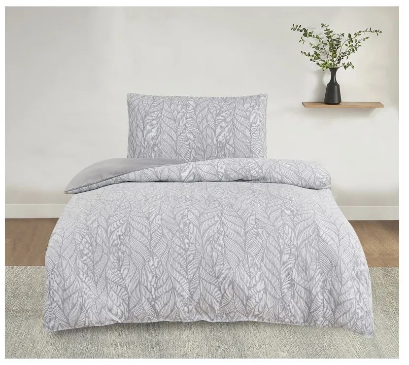 Biancheria da letto singola jacquard grigia 140x200 cm Florida - My House