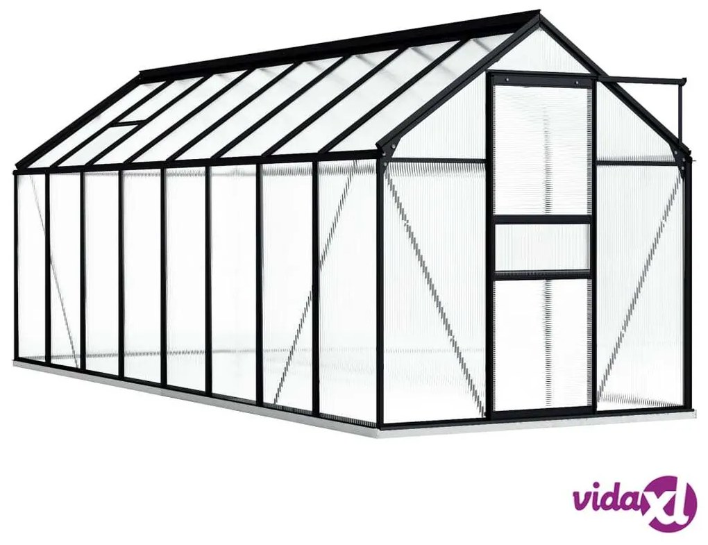 vidaXL Serra con Telaio Base Antracite 9,31 m² in Alluminio
