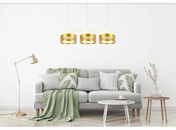 Lampadario su filo MILO 3xE27/60W/230V dorato