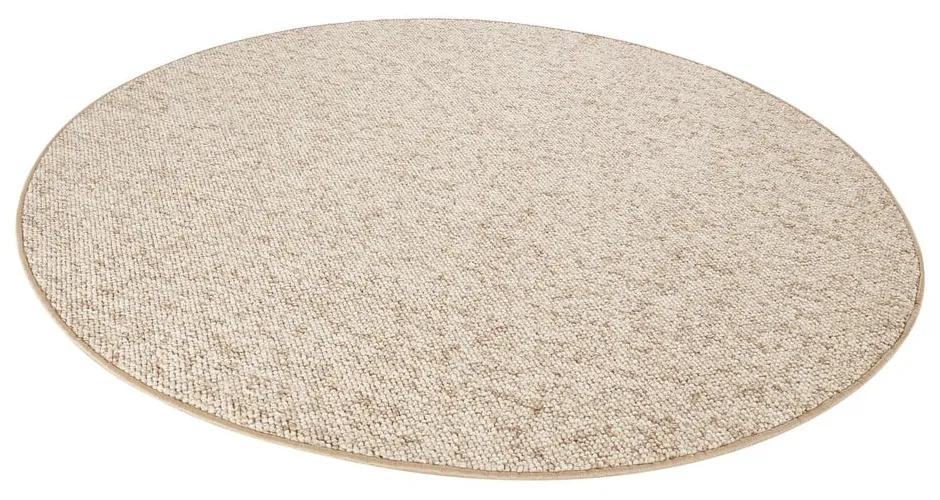 Tappeto rotondo marrone chiaro ø 133 cm Wolly - BT Carpet