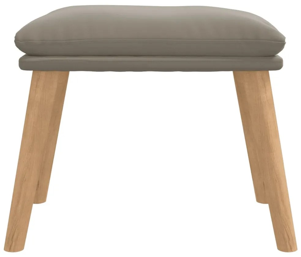 Poggiapiedi grigio chiaro 45x29,5x35 cm in velluto