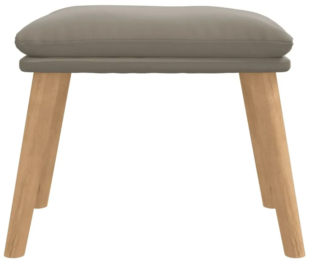 Poggiapiedi grigio chiaro 45x29,5x35 cm in velluto
