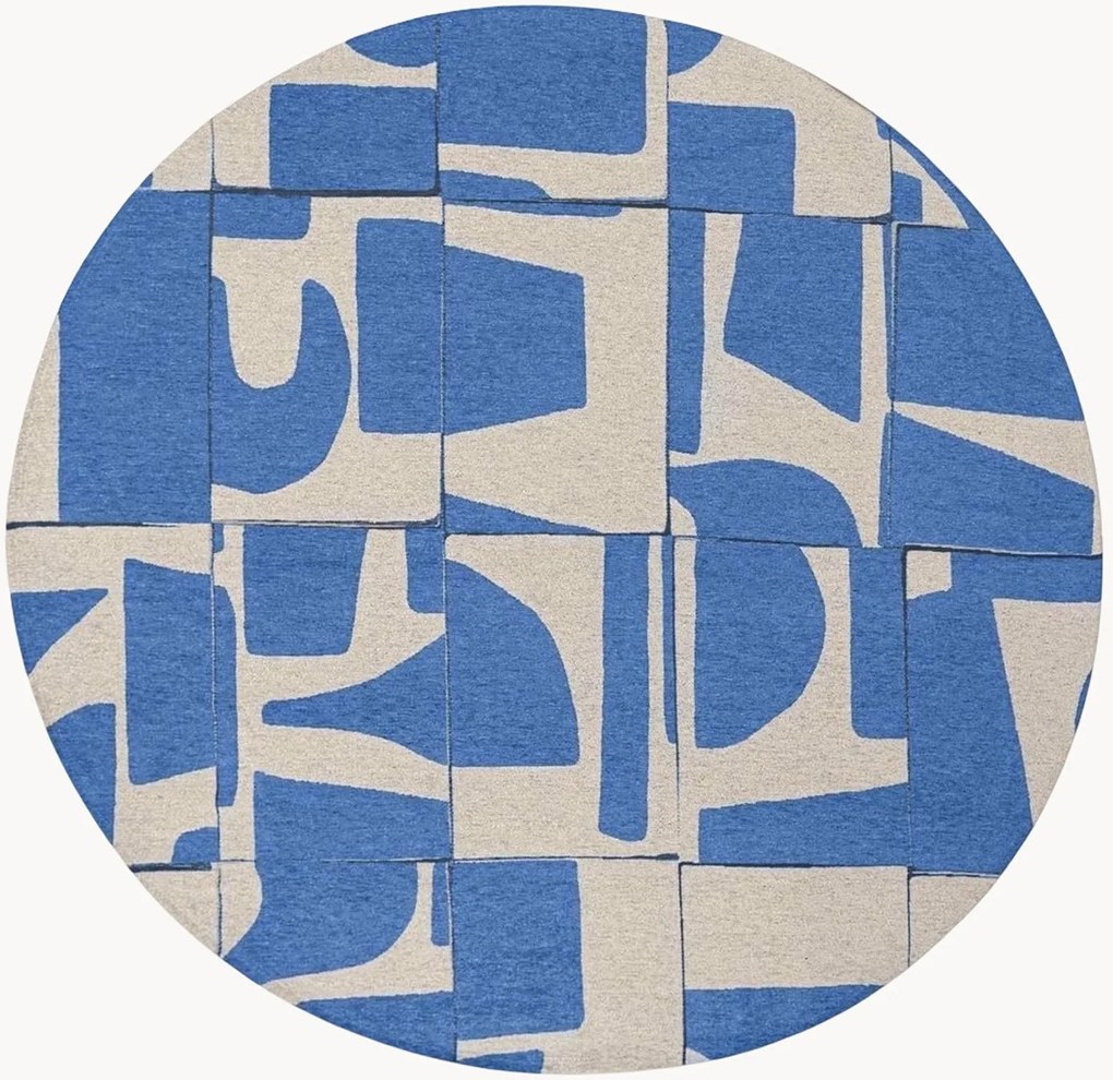 Tappeto rotondo jacquard lavabile da interno-esterno Papercut