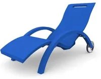 Lettino Chaise Longue da Esterno Giardino Inclinabile con Ruote Arkema Serendipity Blu