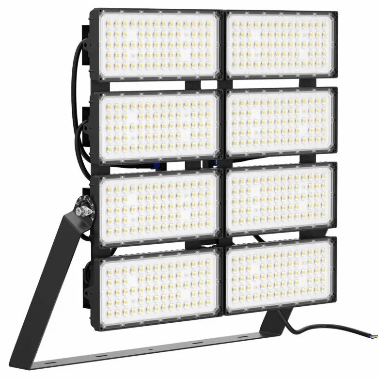 Faro Modulare LED 1.600W IP66 167lm/W No Flickering con driver Philips Colore Bianco Naturale 4.000K, Scegli l'angolo di illuminazione Asimmetrica 50°, Scegli le staffe dei moduli Fisse