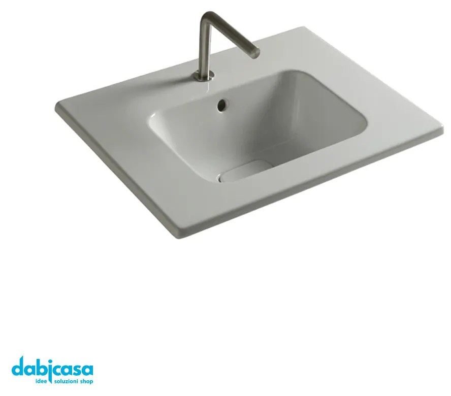 Ceramica Tecla "Thesan" Lavabo Da Incasso o Sospeso 61x46 Cm Bianco Lucido