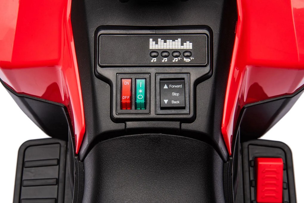 Quad Elettrico per Bambini Safari 6V con Bauletto Posteriore Rosso...
