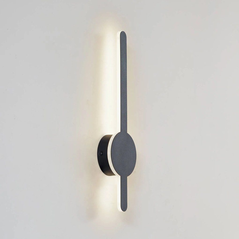 Applique da parete a LED Borian Lindby, Nero, Soggiorno / Sala da pranzo, Plastica, Moderno, Applique a LED