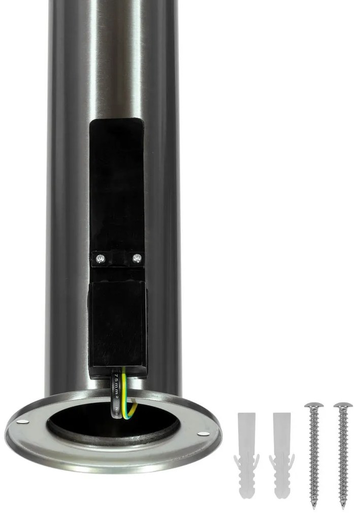 Paletto da Giardino 100cm Acciaio Inox IK06 IP54 E27 Serie DELTA Colore Inox