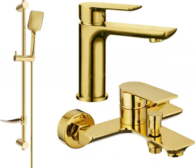 Mexen Alfa DF62 set da vasca, oro - 745703DF62-50
