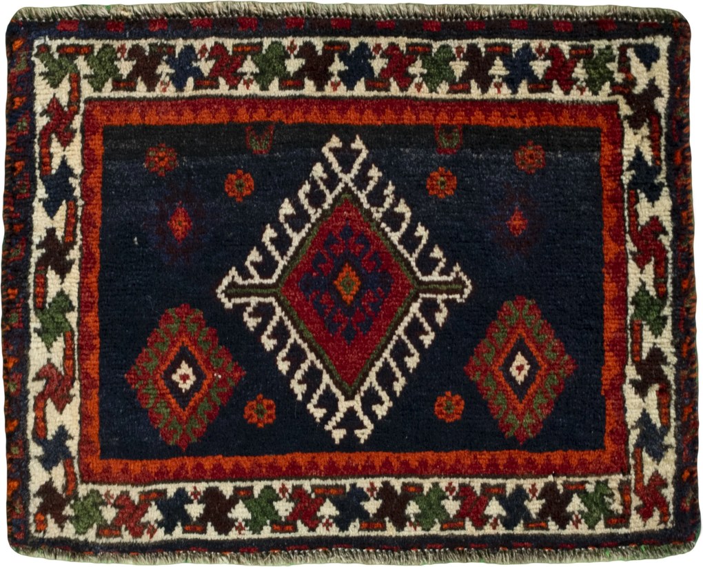 Shiraz Tappeto persiano 50 x 60 Blu (Iran) Annodato A Mano