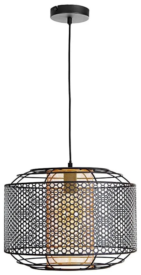 Lampadario a sospensione con filo DENTON 1xE27/40W/230V nero