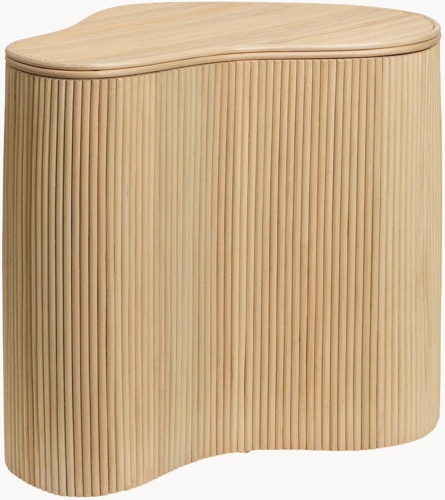 Tavolino in rattan fatto a mano con vano contenitore Isola