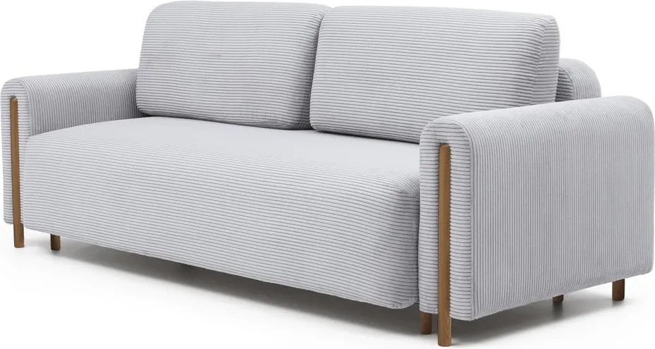 Divano grigio allungabile/con contenitore e rivestimento in velluto a coste 244 cm Arcadova – ELTAP