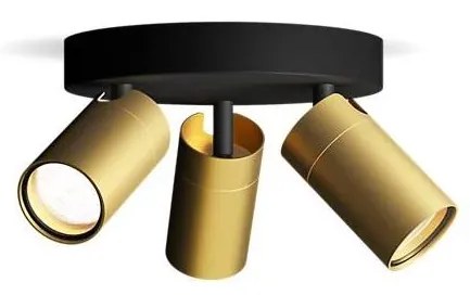 Philips - Luce Spot da bagno IDRIS 3xGU10/5W/230V IP44 nero/oro