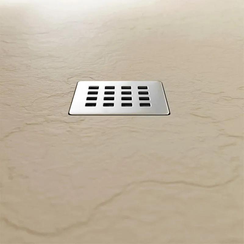 Piatto doccia filo pavimento Karen 70x110 in resina pietra tortora