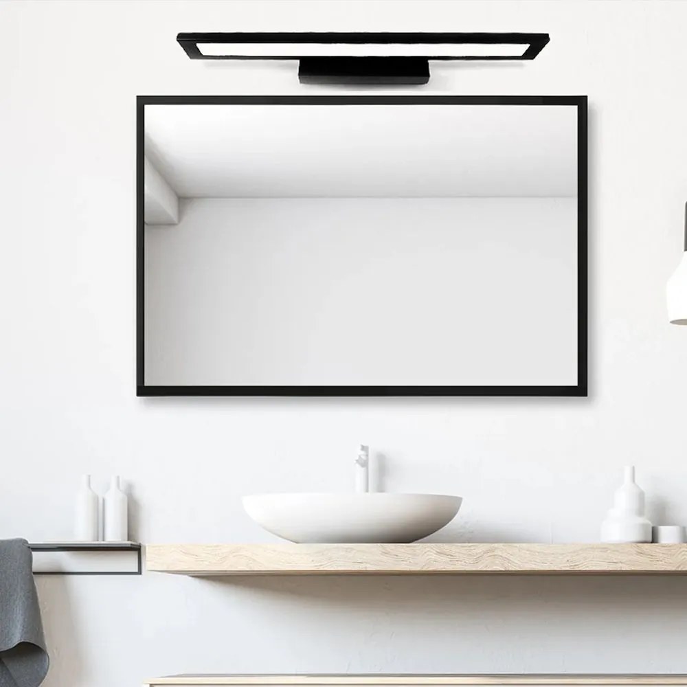 LAMPADA DA MURO DA BAGNO LED SOPRA SPECCHIO 80CM APP841-1W FLAT BLACK