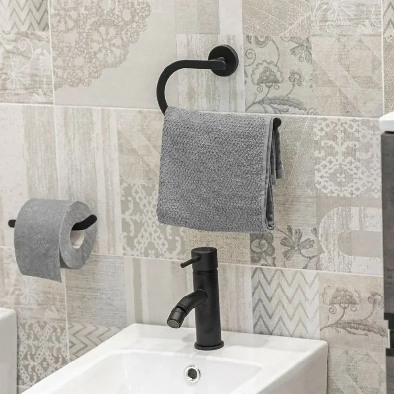 Asciugamani ospite per bagno 100% cotone grigio 40x60 cm