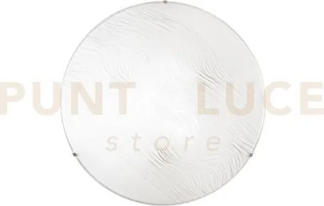 Plafoniera kardio bianca 3 luci attacco e27 40x40x10,5cm in vetro