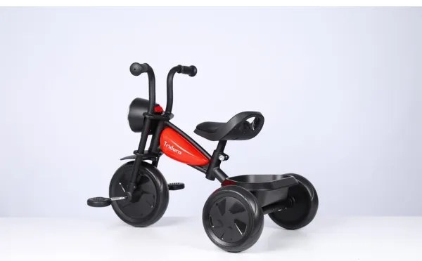 QPlay - Triciclo per bambini TRIDURO nero/rosso