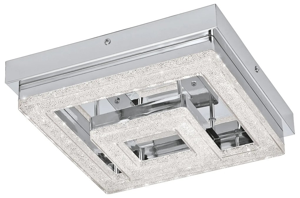 Plafoniera Moderna Fradelo Acciaio Cromo 1 Luce Led Integrato 2W