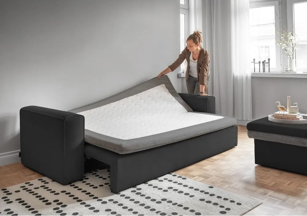 Divano in grigio scuro allungabile 237 cm Wilson – Miuform