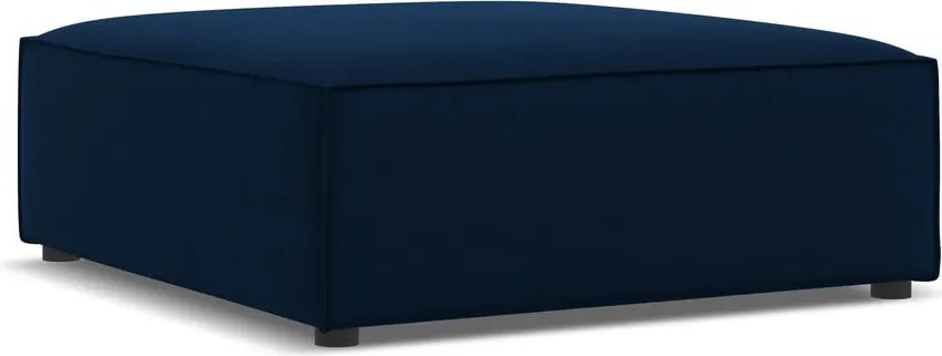 Poggiapiedi in blu scuro con rivestimento in velluto Jodie – Micadoni Home