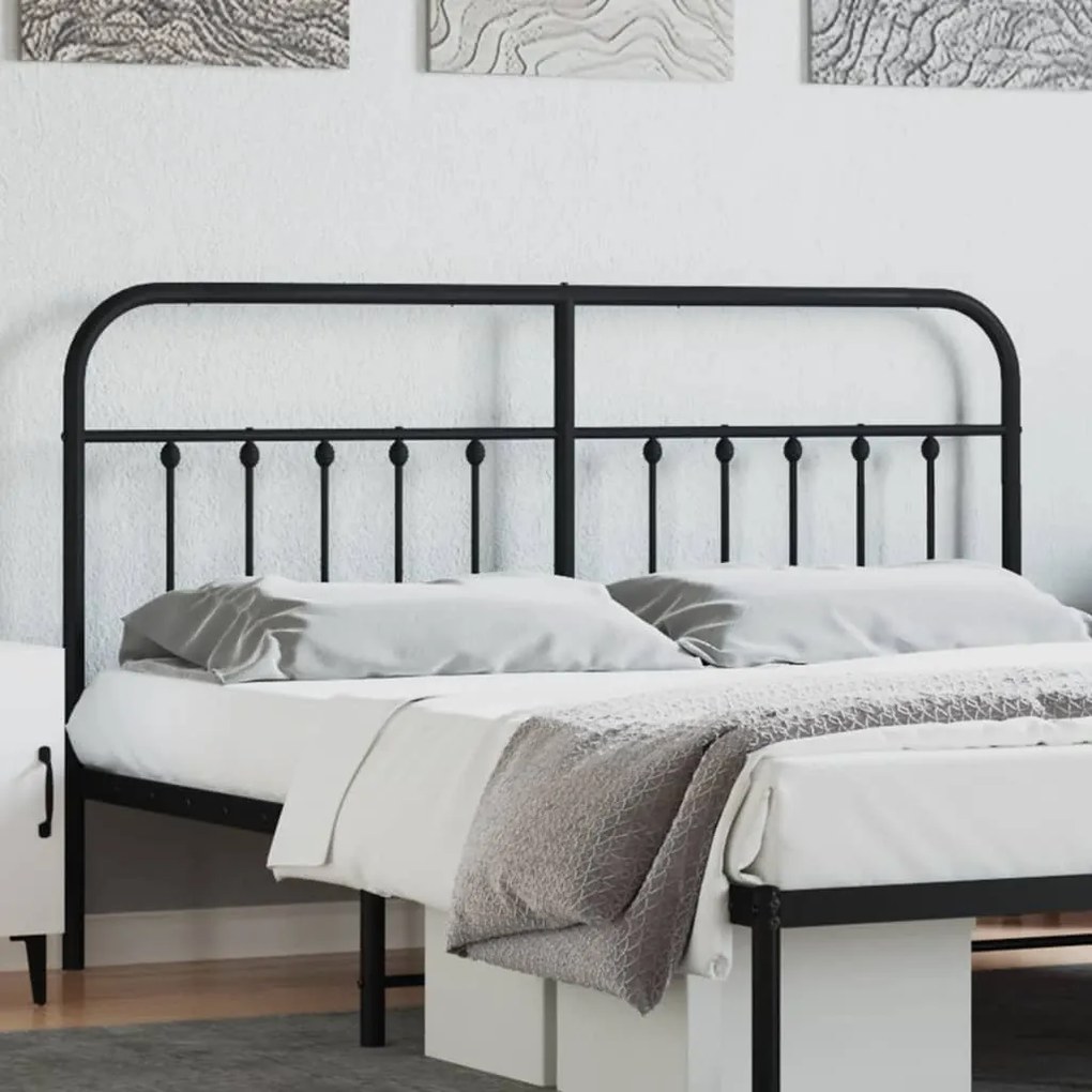 Testiera İn Metallo Nero 160 Cm /