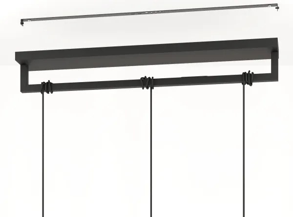 Eglo 390003 - Lampadario a sospensione con filo BOGOTA 3xE27/40W/230V nero