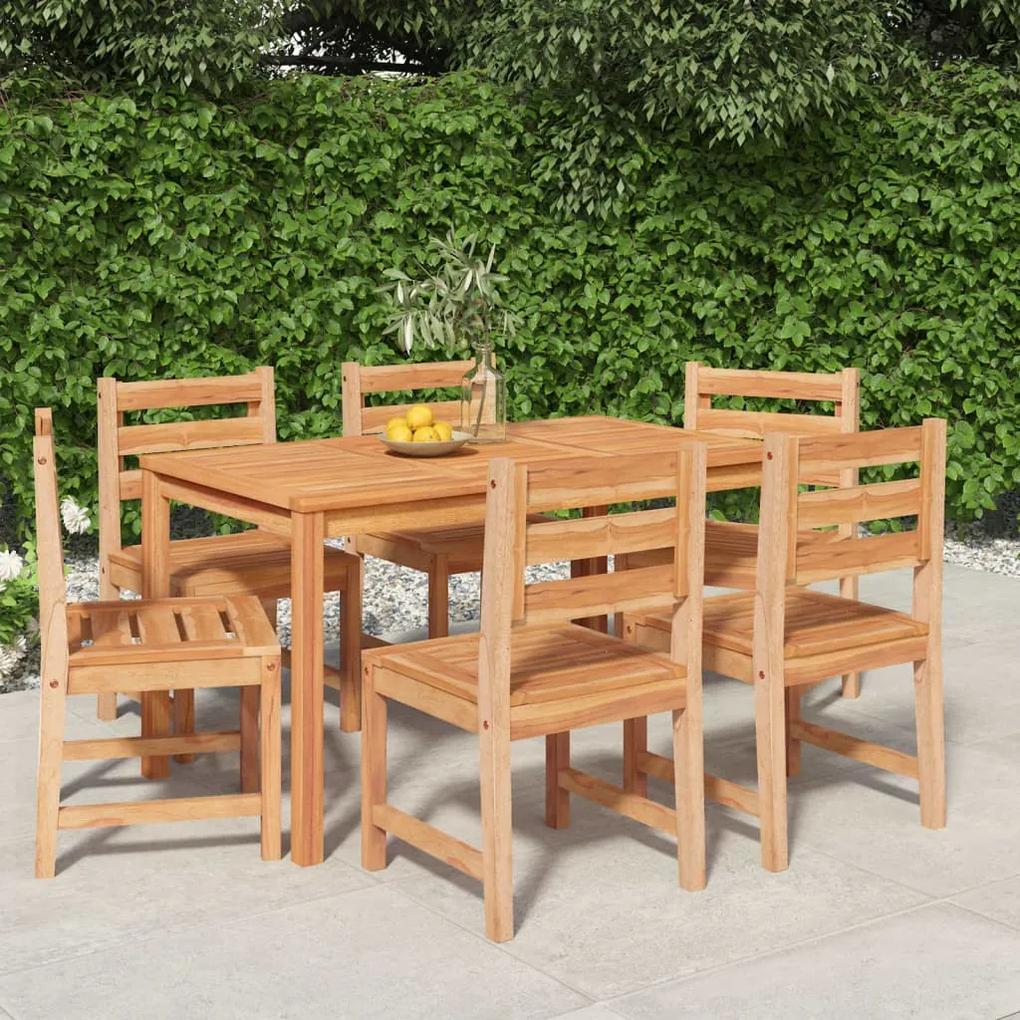 Set da pranzo da giardino 7 pz in legno massello di teak
