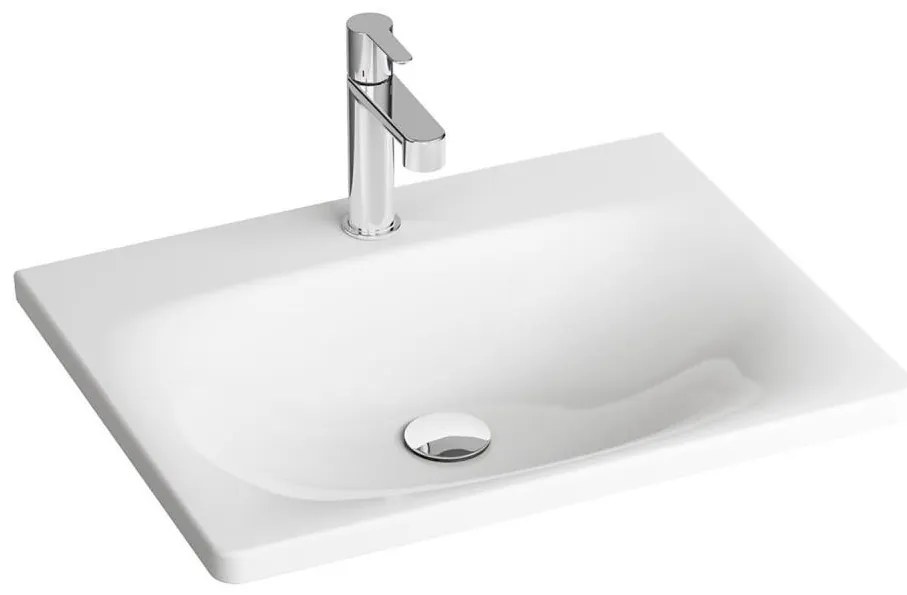Ravak XJX01260000 - Lavabo da incasso BALANCE 60x46,5 cm ceramica/bianco