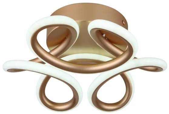 Globo 67386-24CH - Lampada LED da soffitto MELISAND 24W/230V Ø 26 cm oro