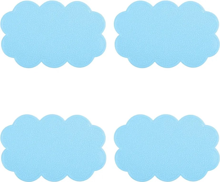 Set di tappetini antiscivolo per bambini 4 pz per la vasca 9x14,5 cm Nuages – MSV