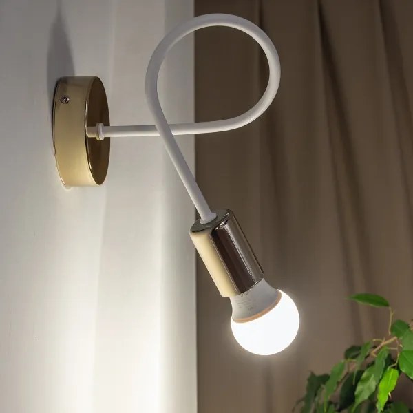 Applique OXFORD 1xE27/15W/230V oro/bianco