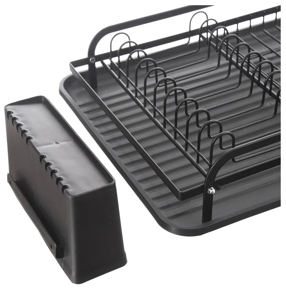 Scolapiatti a due livelli in metallo nero 42,5x32 cm Radka - Orion