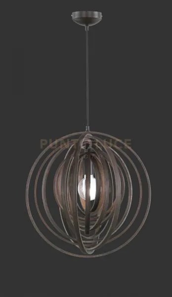 Sospensione sfera cerchi di legno marrone  boolan  305900126