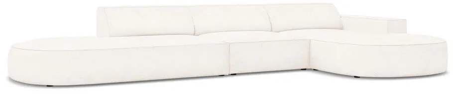 Divano angolare beige in tessuto bouclé (angolo destro) Jodie - Micadoni Home