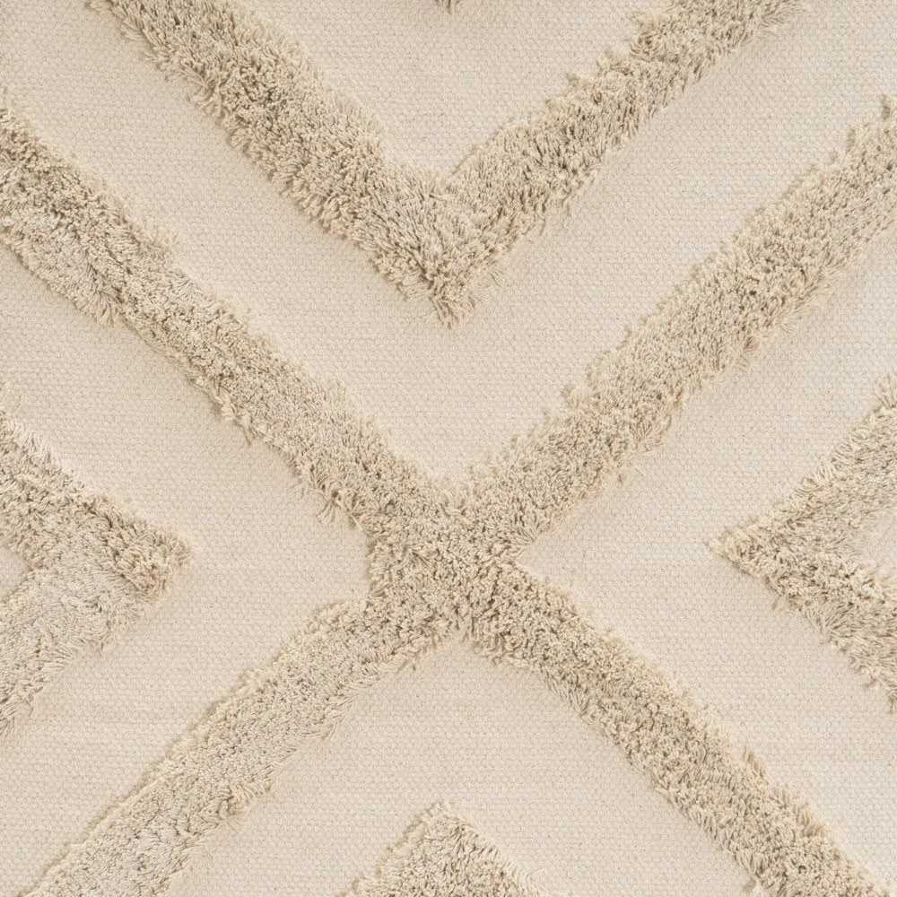 Tappeto in cotone lavabile crema 50x80 cm - Casa Selección