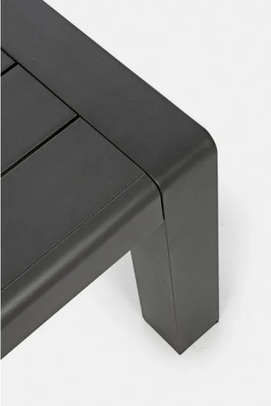 Salotto Angolare Da Esterno In Alluminio Con Cuscini E Tavolino Konnor Antracite Bizzotto