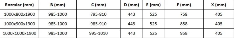 Mexen Omega-3S cabina doccia a 3 lati, scorrevole 100x80 cm, trasparente, cromo + piatto Flat - 825-100-080-01-00-3s-4010