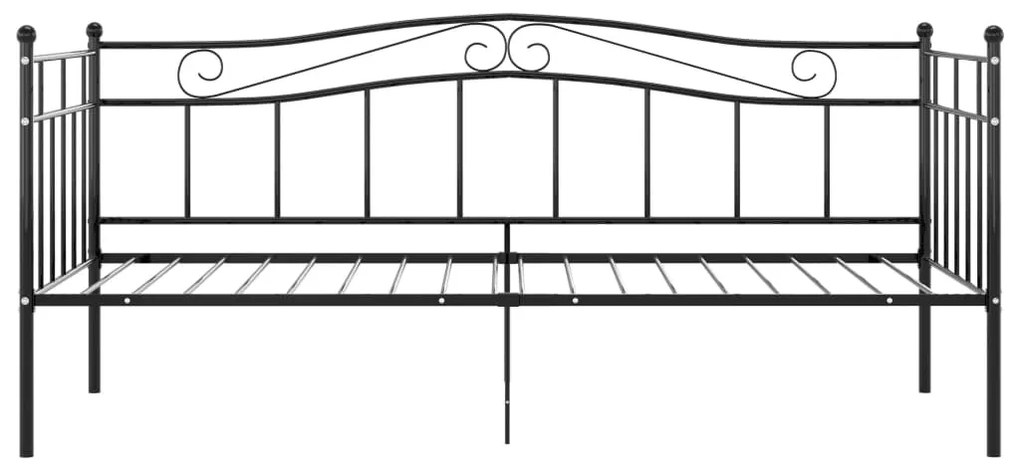 Divano letto telaio nero in metallo 90x200 cm