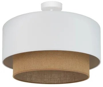 Duolla - Lampadario a plafone BOHO 1xE27/15W/230V diametro 45 cm bianco/marrone