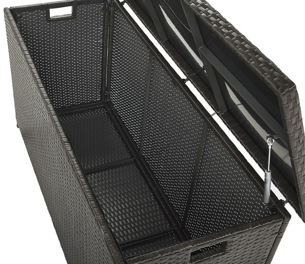 Cesta da giardino rattan marrone 126 x 46 cm MODENA Beliani