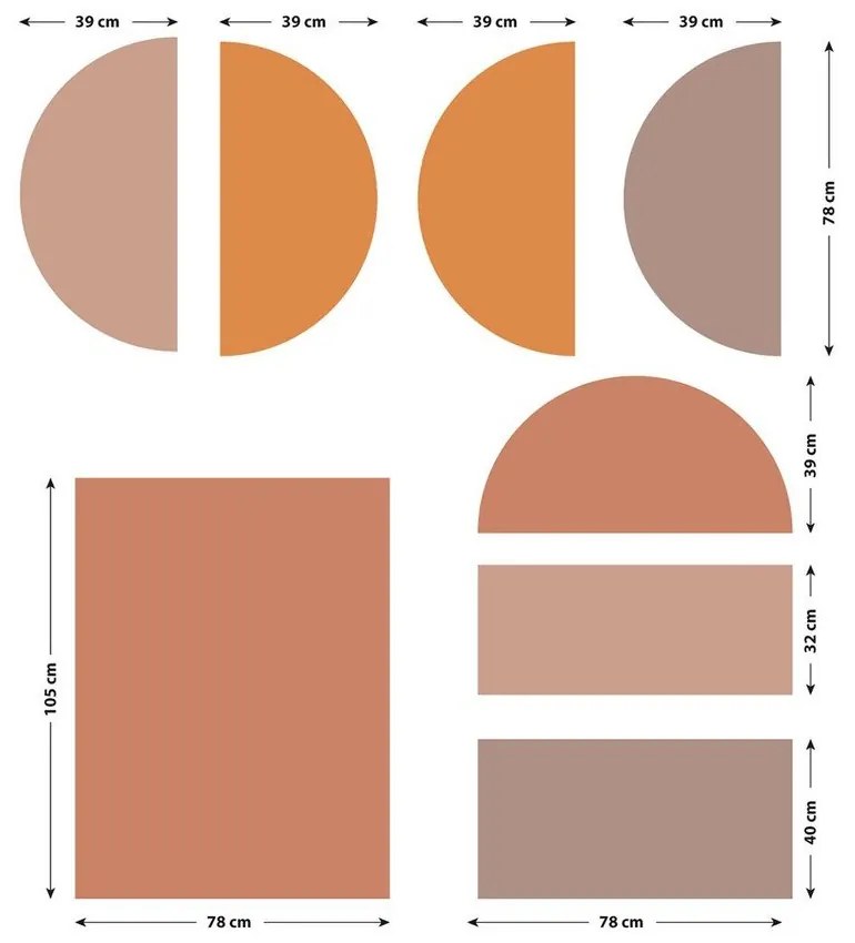 Adesivo da parete 250x200 cm Abstract Sunset - Ambiance