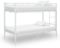 Letto a Castello Bianco in Metallo 90x200 cm 287909