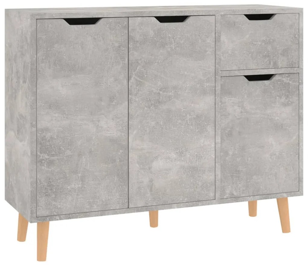 Credenza grigio cemento 90x30x72 cm in truciolato