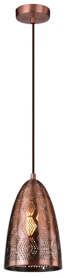 Lampadario a sospensione con filo SFINKS 1xE27/60W/230V rame